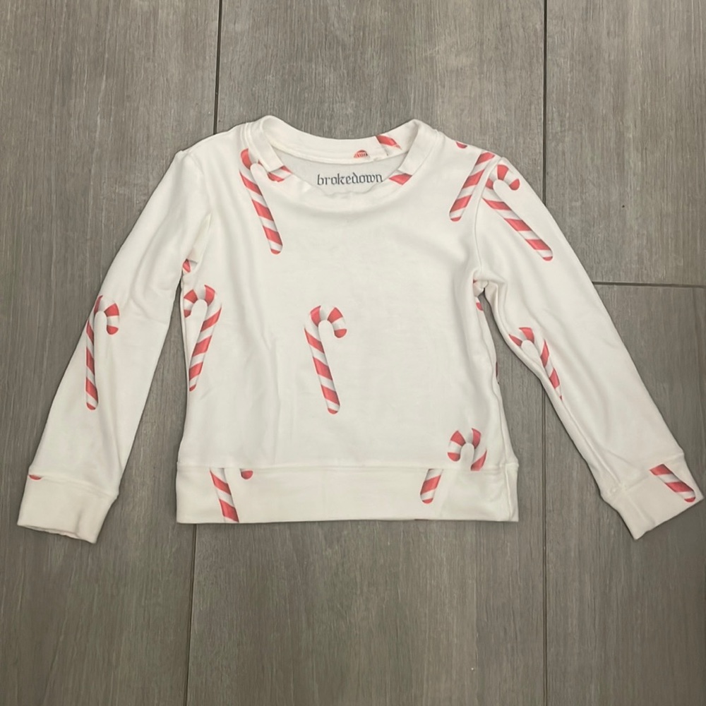 Brokedown candycane  print sweatshirt.